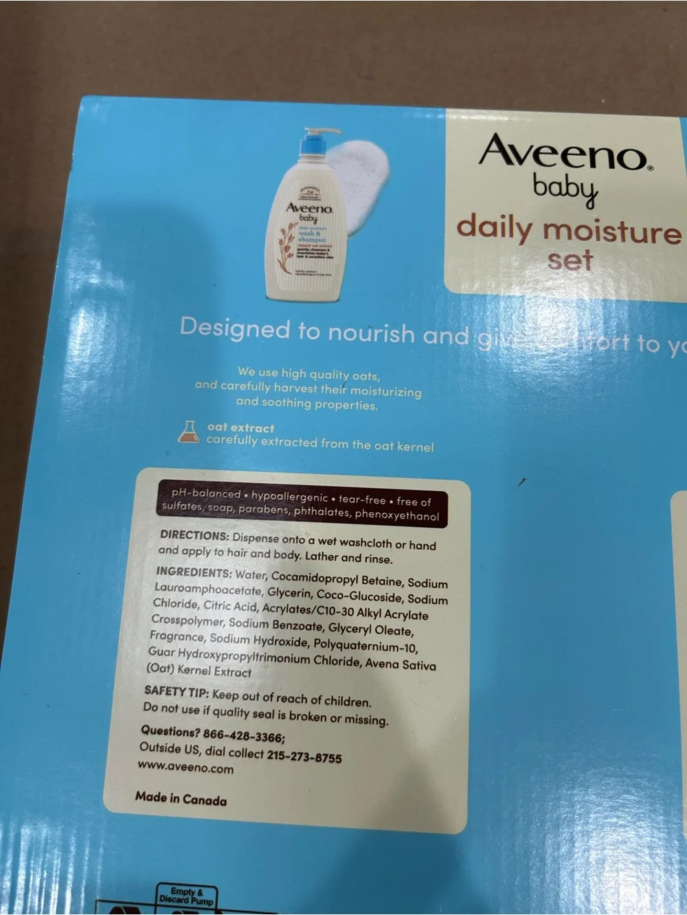 Aveeno Baby Daily body wash and lotion Moisture Set -  value pack